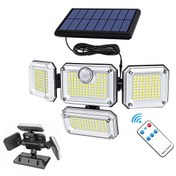Resim Upway Güneş Enerjili 333 Ledli 4 Oynar Başlıklı Kumandalı Su Geçirmez Sensörlü Lamba 