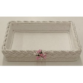 Resim FNT Örgü Havluluk Sepet Organizer Hediyelik Bohçalık Çeyizlik 