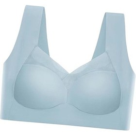 Resim Suntek Kadın Spor Uyku Egzersiz Dikişsiz Sütyen Açık Mavi-3xl Açık Mavi 