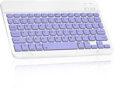 Resim Concord C-754 10.1\ Uyumlu Kablosuz Bluetooth Şarj Edilebilir Mini Q Klavye - Mor 