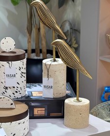 Resim Aviora Dekoratif Kuş Obje Traverten Mermer 