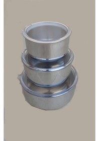 Resim Inter Çelik 3'Lü Saklama Kabı Çok Renkli 