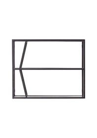 Resim Miranda Siyah Metal&cam Duvar Rafı 