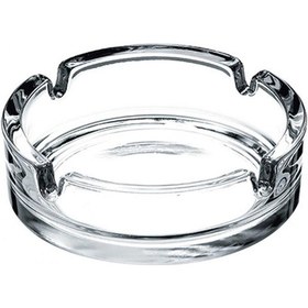 Resim Cam Kül Tablası - Cam Küllük - Yuvarlak Sigara Küllüğü 4 Lü 54036 