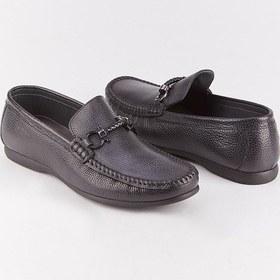 Resim Hakiki Deri Siyah Erkek Loafer Ayakkabı Siyah (521647247) Siyah 