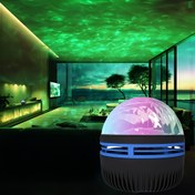 Resim Kumuluz Işıklı Yıldızlı Gece Lambası, Uzaktan Kumandalı 7 Renk Ayarlanabilir Mini Projeksiyon Aydınlatma, USB ile Çalışan Dekoratif Yatak Odası Ortam Aydınlatması 