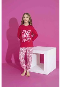 Resim Tarık 10-15 Yaş Kız Çocuk Pijama Fashion Dream 2965250 - Koyu Pem Koyu Pembe 