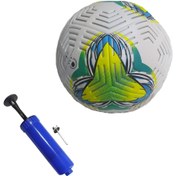 Resim keufman El Dikişli 410 Gram Soft Mat Deri 4 Astar Futbol Topu No:5 Her Türlü Sahalara Uygun + Pompa 