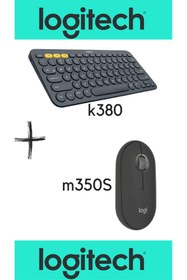 Resim logitech K380 Bluetooth Klavye 920-007586 + M350s Pebble 2 Kablosuz Mouse 910 - SIYAH 