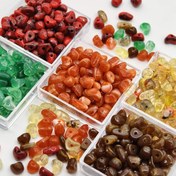 Resim 100 Adet Akrilik 0.4CM-0.9cm Düzensiz Gradyan Kırık Boncuklar, El Yapımı Takı Yapımı için Suni Doğal Taş İplik Boncukları, Dekoratif Boncuk Seti, Anne ve Arkadaşlar İçin Hediye Seti 