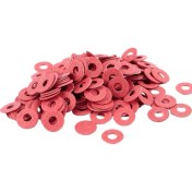 Resim Seeppitous 200 Adet 3X8X0.7MM Yalıtılmış Fiber Yalıtım Yıkayıcı Aralayıcıları Kırmızı (Yurt Dışından) 