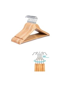 Resim Kıyafet ve Elbise Askısı Ahşap 12 Adet Ahşap 