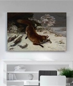 Resim StellaStore Gustave Courbet Kardaki Tilki Kanvas Tablo, 40 x 60 