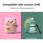 Resim Novahub Lenovo Lp40 Kablosuz Kulaklık Kılıfı - Sevimli Domuz Desenli Silikon Korumalı Diğer 