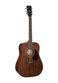 Resim Cort Earth60m Op Masif Kapak Akustik Gitar Başlangıç/orta Seviye Masif Maun Üst Kapak, Dreadnought Kasa Yapısı Ve Open Pore Doğal Ahşap Dokusu 