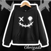 Resim obrigado Çocuk Kapüşonlu Baskılı Sweatshirt 