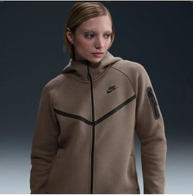 Resim Sportswear Tech Fleece Windrunner Full-zip Hooded Ss25 Kadın Sweatshirt Kahverengi 