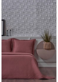 Resim Otto Yatak Örtüsü Çift Kişilik - Bordo 