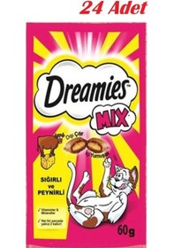 Resim Dreamies Mix Sığır Etli Ve Peynirli Kedi Ödülü 60 Gr 24 Adet 