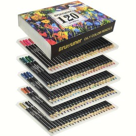 Resim Brutfuner 120 Renkli Boya Kalemi Seti, Profesyonel Çizim ve Gölgeleme için Canlı Renkler, Eskiz ve Renklendirme Kitapları İçin 