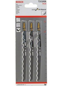 Resim Bosch T 313 AW Yumuşak Malzeme için Dekupaj Testere Bıçağı 3'lü 2608635187 