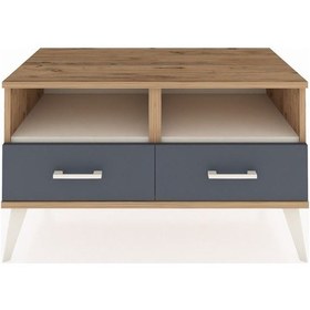 Resim Hyperion Şifonyer 2 Raflı 2 Çekmeceli 88x44x48 Çam-aytaşı/antrasit Aytaşı/antrasit 