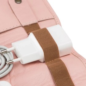 Resim PLM Deri Kablo Aksesuar Taşıma Çantası Nu2 Pembe 