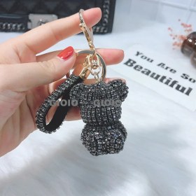 Resim Silver1 Gıoıo Yeni Ipek Eşarp Anahtarlık Kişiselleştirilmiş Inci Papyon Çanta Çekicilik Dokuma Anahtarlık (Yurt Dışından) 