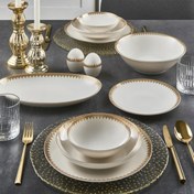 Resim Güral Porselen Camelia 54 Parça 12 Kişilik Yemek Takımı - 6419 Gold 