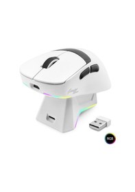 Resim Kablosuz Gaming Rgb Mouse Şarj Standlı - Beyaz Mf1216w 