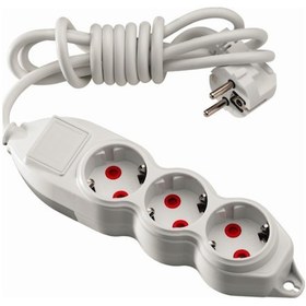 Resim Mono Orion 3'lü Topraklı Grup Priz 5 Metre (3*1) Beyaz 