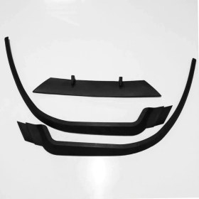 Resim STS Oto Aksesuar Opel Corsa C Cupra R Uyumlu Ön Lip Mat Siyah Ön Tampon Lip 