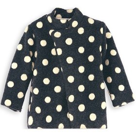 Resim Denokids Beyaz Puantiye Kız Çocuk Füme Mont Palto Renkli 