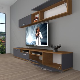 Resim Eko 5200 Mdf Tv Ünitesi Tv Sehpası - Ceviz - Antrasit 