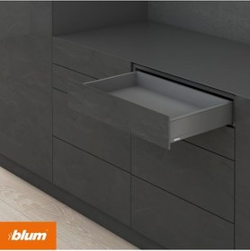 Resim Blum Legrabox Dış Çekmece M Yükseklik Bas Aç 500 Mm Orion Gri Siyah 