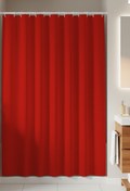 Resim Tropikhome Kırmızı Banyo Perdesi 180x200 Duş Perdesi Tek Kanat Banyo Perdeleri - Su Geçirmez Küvet Perde 
