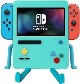 Resim IRISFLY Nintendo Switch Aksesuarları için Stand, Nintendo Switch OLED Sevimli Kılıf Dekoru için USB Taşınabilir Dock Playstand (Mavi) 