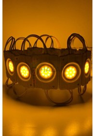 Resim 12 Volt 2.4 Watt Tekli Su Geçirmez Modül Led Sarı (Amber) (10 Adet) 