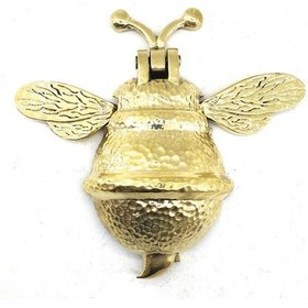 Resim Büro Ev Dekoru İçin 16x15cm Maksi Retro Golden Pirinç Arı Kapı Tokmağı 
