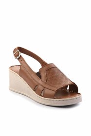 Resim Bambi Taba Leather Kadın Dolgu Topuklu Ayakkabı K05466057303 