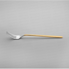 Resim Nehir Sofia Altın Sade 12 Kişilik 72 Parça Çatal Kaşık Bıçak Takımı Altın 