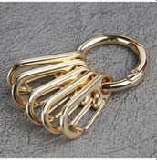 Resim Cloud011 Altın 5 Kancalı Şık Ve Minimalist Anahtarlık Tek Halkalı Beş Askılı 