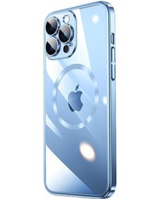 Resim İphone 14 Pro Max Uyumlu Wireless Şarj Özellikli Sert Pc Zore Riksos Magsafe Kılıf-mavi Mavi 