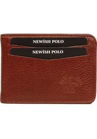 Resim Newish Polo Erkek Hakiki Deri Cüzdan Ve Kartlık New152 Taba 