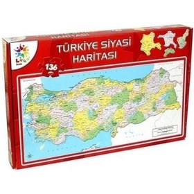 Resim Kutulu Türkiye Siyasi Harita 136 Parça 