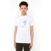 Resim Silhouette Mermaid Baskılı Unisex Çocuk Beyaz T-Shirt 