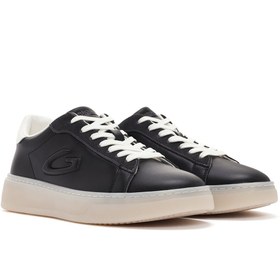 Resim Alberto Guardiani Erkek Siyah New Era Bağcıklı Deri Sneaker - Siyah / 4 