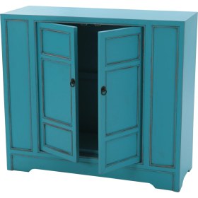 Resim Gan Decor Iki Kapaklı Mavi Zen Dolap 