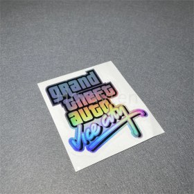 Resim Wenchang Shop C 11X9.5CM Lazer Gta Vice City Klasik Oyun Grand Auto Stickerları Araba Çıkartmaları Laptop Klavye Gitar Dıy Grafikleri (Yurt Dışından) 