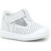 Resim Rakerplus Shaun Hakiki Deri Beyaz Cırtlı Anatomik Bebek Sandalet Beyaz 